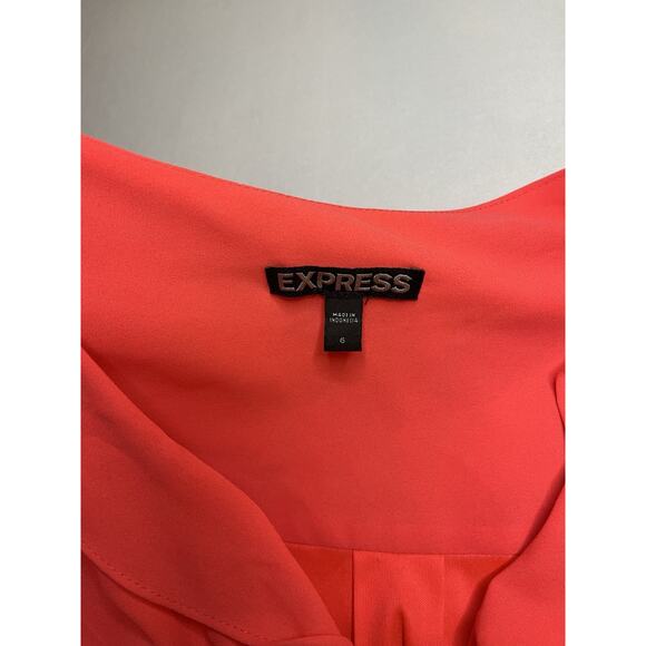 Express Sleeveless Romper Sz Small With Ruffled Collar And Zipper - Picture 6 of 7